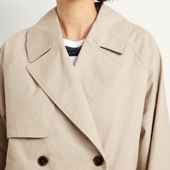 NWT Old Navy Oversized Double Breasted Short Trench Coat M - Picture 3 of 9